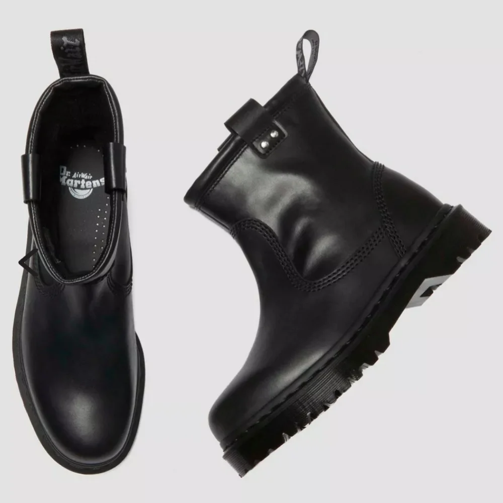 Dr Martens Anistone Lo Leather Biker Mens Boots new